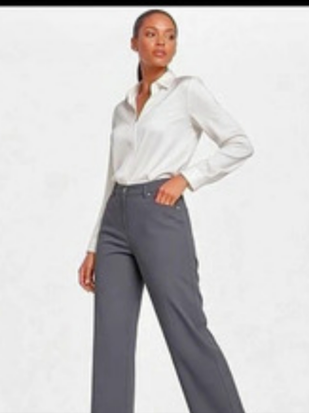 Zac & Rachel Pull-On Ankle Length Pants Gray Charcoal Size 10
